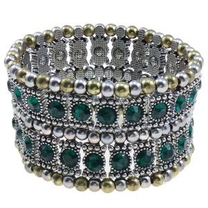 New Renaissance Style Rhinestone Stretch Bracelet